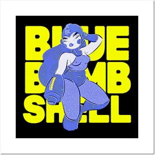 Blue Bomb Shell Posters and Art